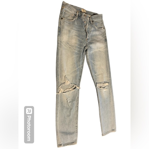 Citizens of Humanity Women’s Liya High Rise Classic Fit Jean Torn Wash Size 24 - Picture 2 of 11